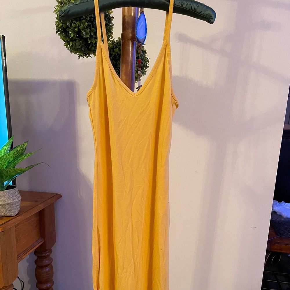 yellow maxi dress